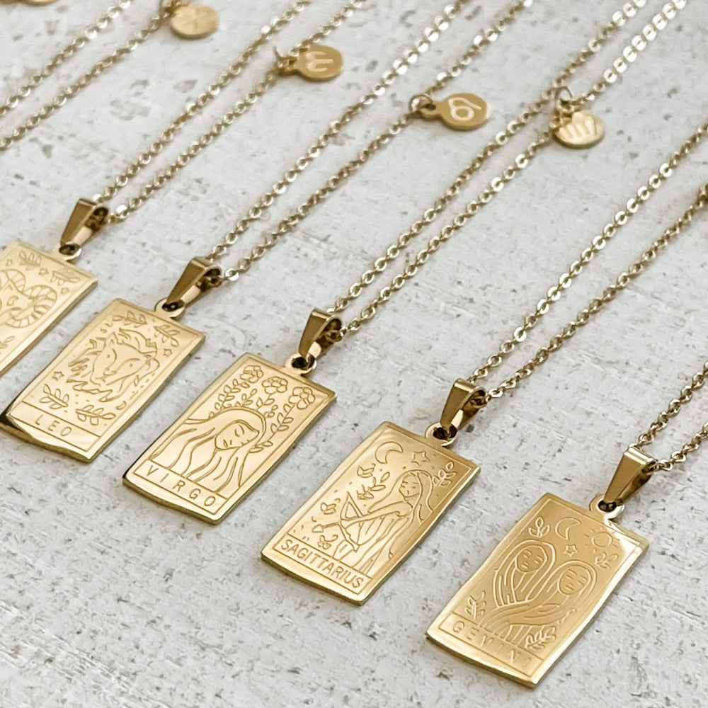 Zodiac Constellation Pendant Necklaces