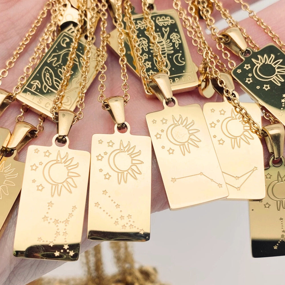 Zodiac Constellation Pendant Necklaces