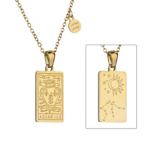 Zodiac Constellation Pendant Necklaces - Aquarius