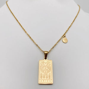 Zodiac Constellation Pendant Necklaces - Aries