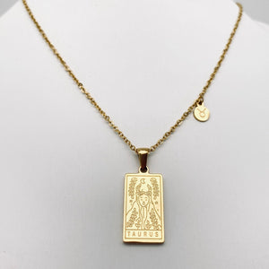 Zodiac Constellation Pendant Necklaces - Taurus