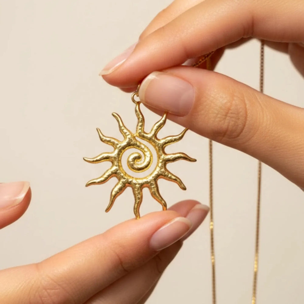 Vortex Sun Pendant Necklace