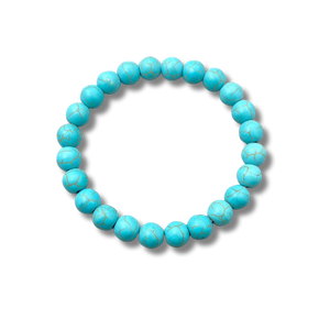 Crystal Healing Beaded Bracelet, Turquoise