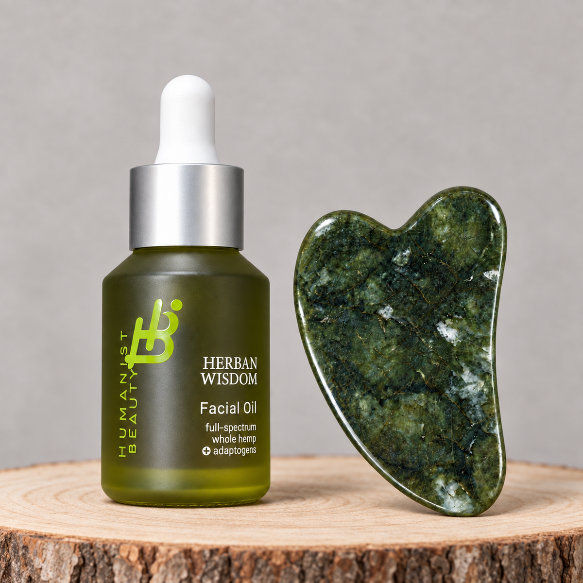 Herban Wisdom® Facial Oil + Gua Sha Tool