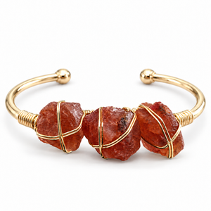 Gemstone Wire-Wrapped Bracelet