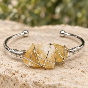 Gemstone Wire-Wrapped Bracelet