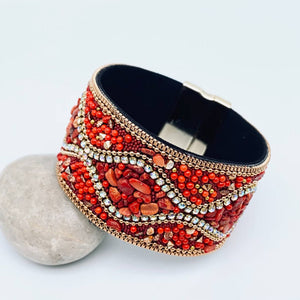 Boho Sparkle Magnetic Cuff Bracelet