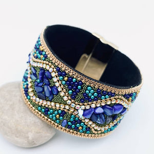 Boho Sparkle Magnetic Cuff Bracelet
