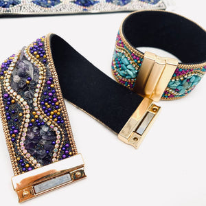 Boho Sparkle Magnetic Cuff Bracelet