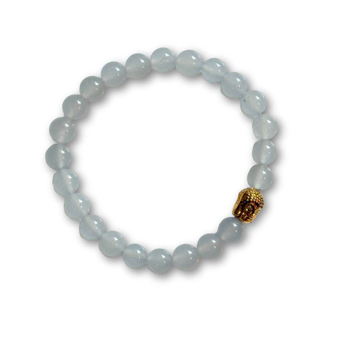 Buddha Crystal Beaded Bracelet - Moonstone
