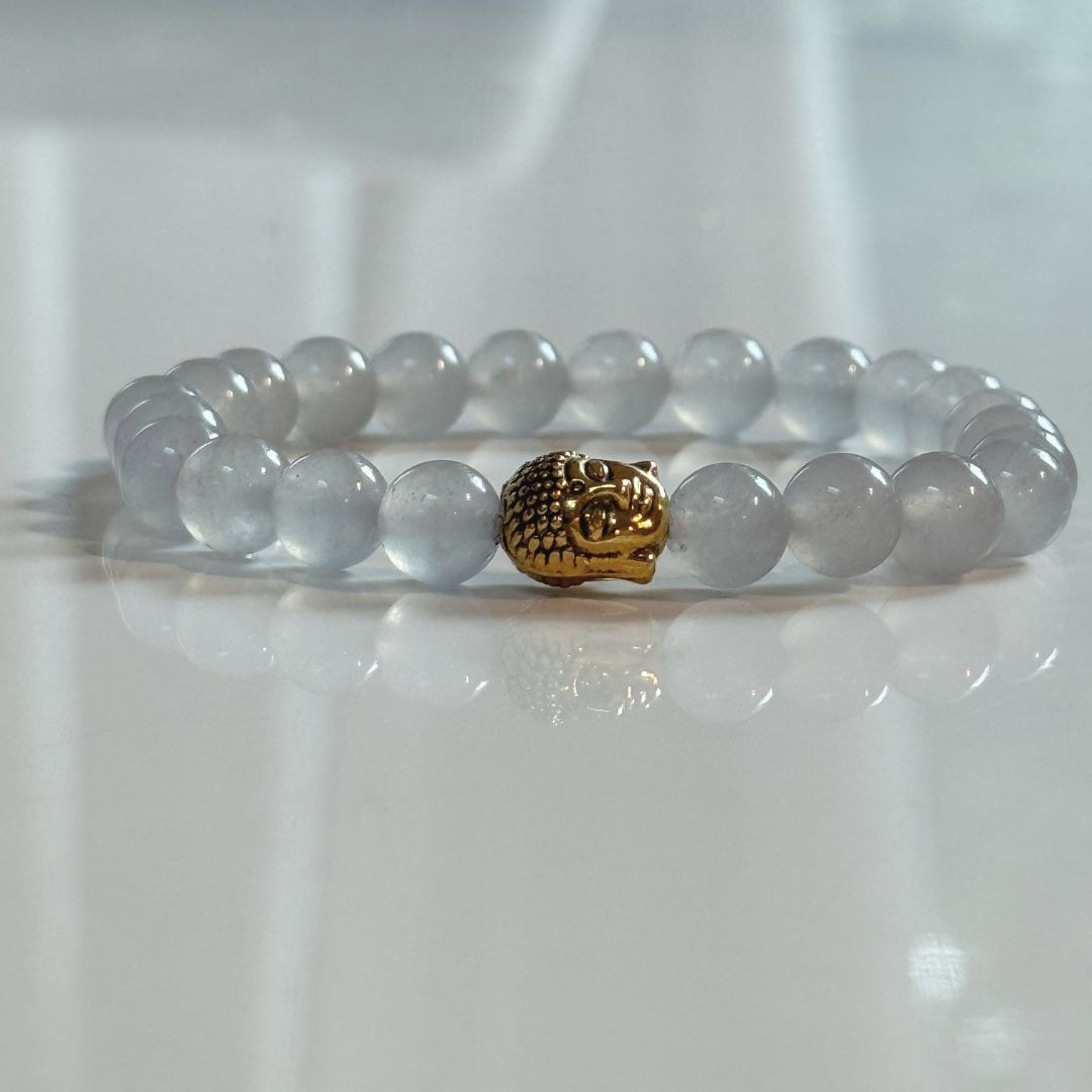 Buddha Crystal Beaded Bracelet - Moonstone