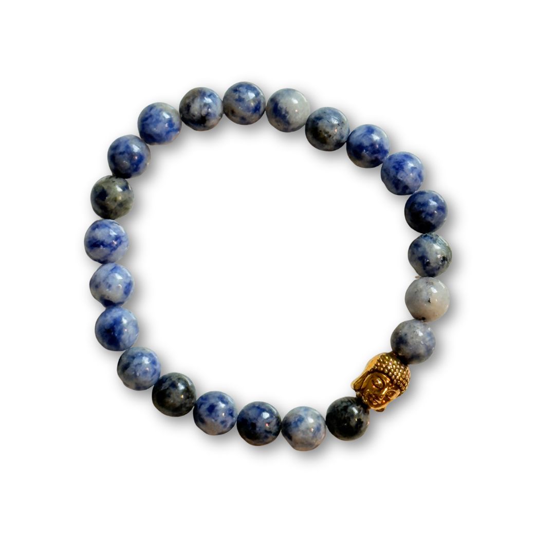 Buddha Crystal Beaded Bracelet - Sodalite