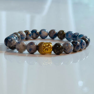 Buddha Crystal Beaded Bracelet - Sodalite