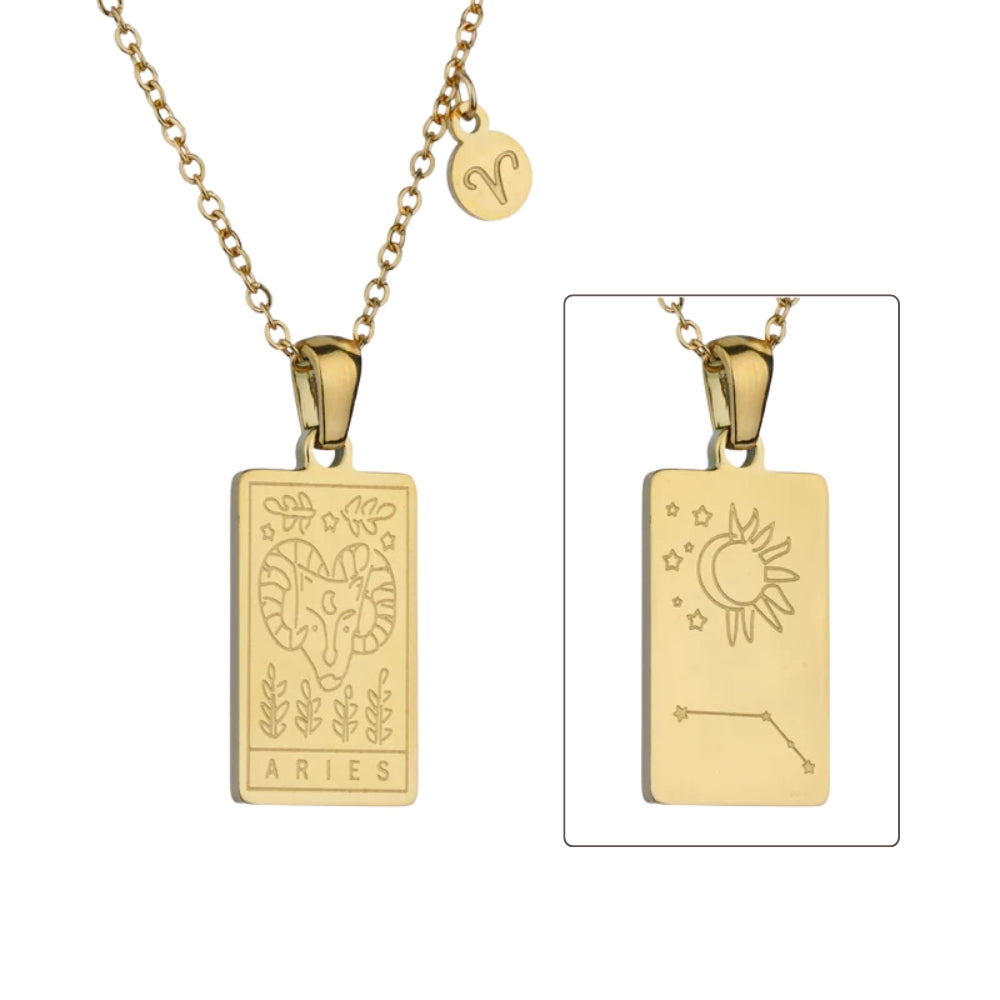 Zodiac Constellation Pendant Necklaces - Aries