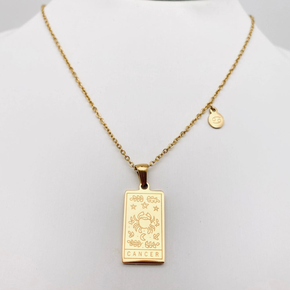 Zodiac Constellation Pendant Necklaces - Cancer