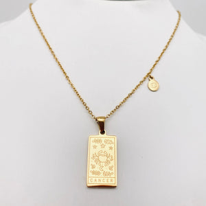 Zodiac Constellation Pendant Necklaces - Cancer