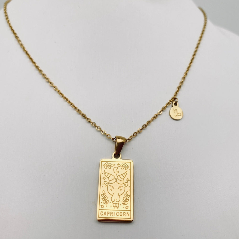 Zodiac Constellation Pendant Necklaces - Capricorn