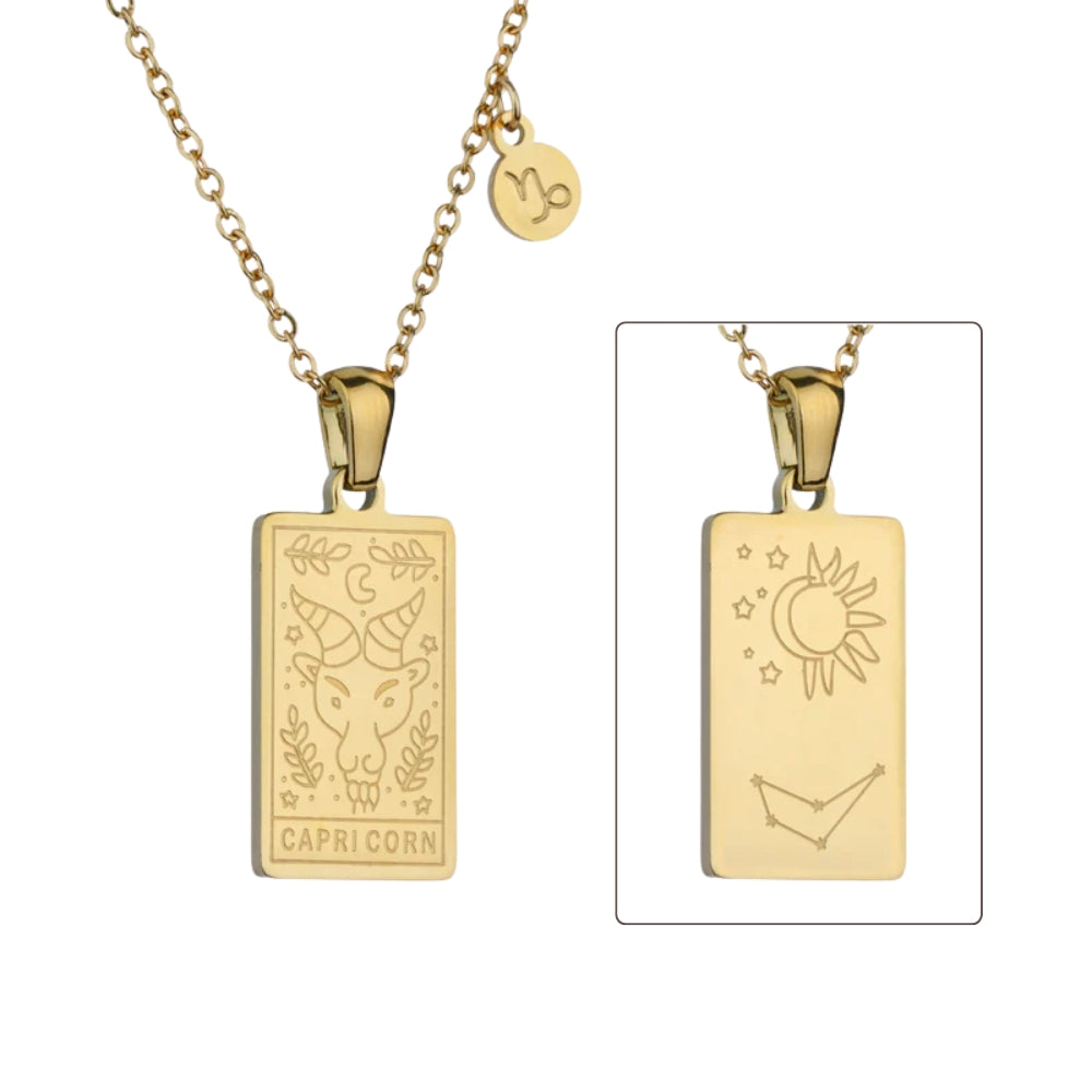 Zodiac Constellation Pendant Necklaces - Capricorn