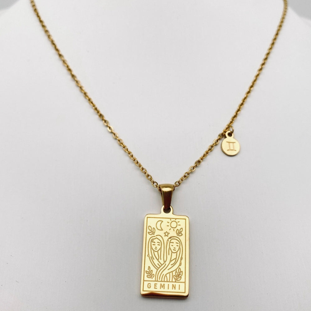 Zodiac Constellation Pendant Necklaces - Gemini