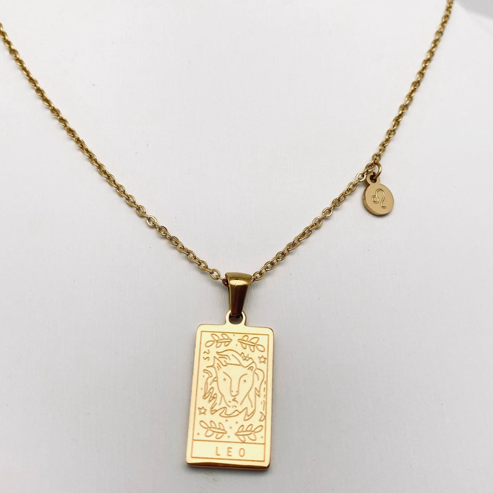 Zodiac Constellation Pendant Necklaces - Leo