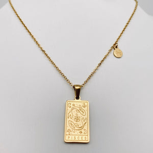 Zodiac Constellation Pendant Necklaces - Pisces