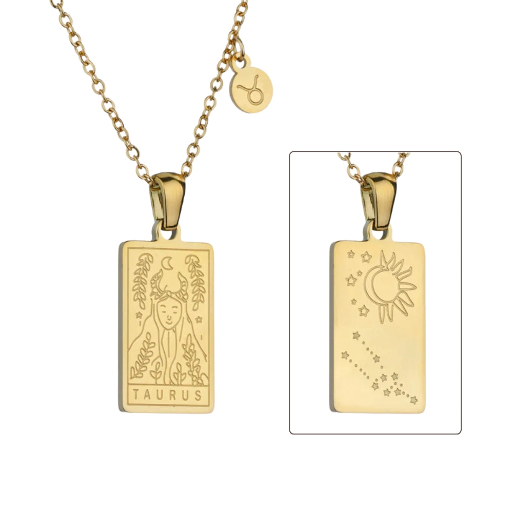 Zodiac Constellation Pendant Necklaces - Taurus