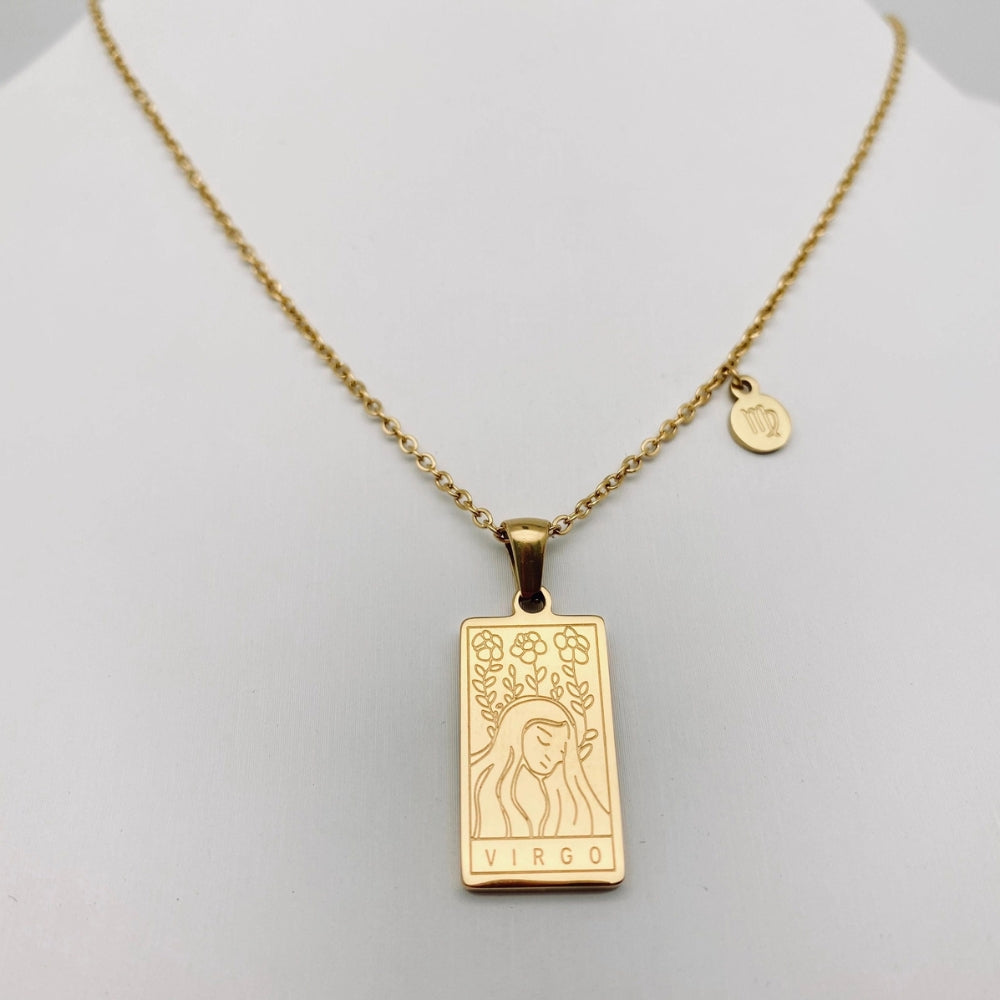 Zodiac Constellation Pendant Necklaces - Virgo