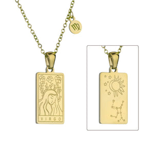 Zodiac Constellation Pendant Necklaces - Virgo