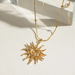 Vortex Sun Pendant Necklace