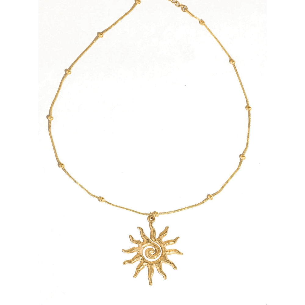 Vortex Sun Pendant Necklace