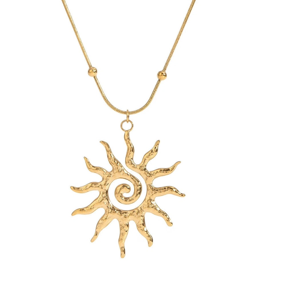 Vortex Sun Pendant Necklace