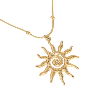 Vortex Sun Pendant Necklace