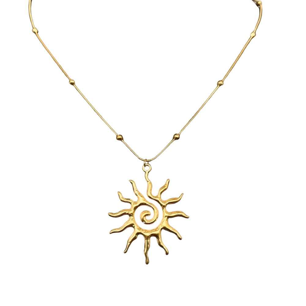 Vortex Sun Pendant Necklace