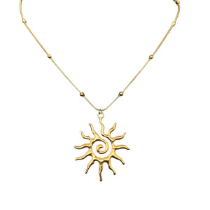 Vortex Sun Pendant Necklace
