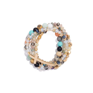 Healing Cross 4 Stack Bracelets - Multi Stone