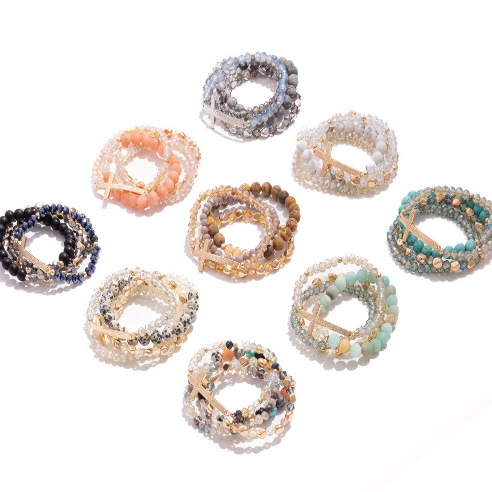 Healing Cross 4 Stack Bracelets