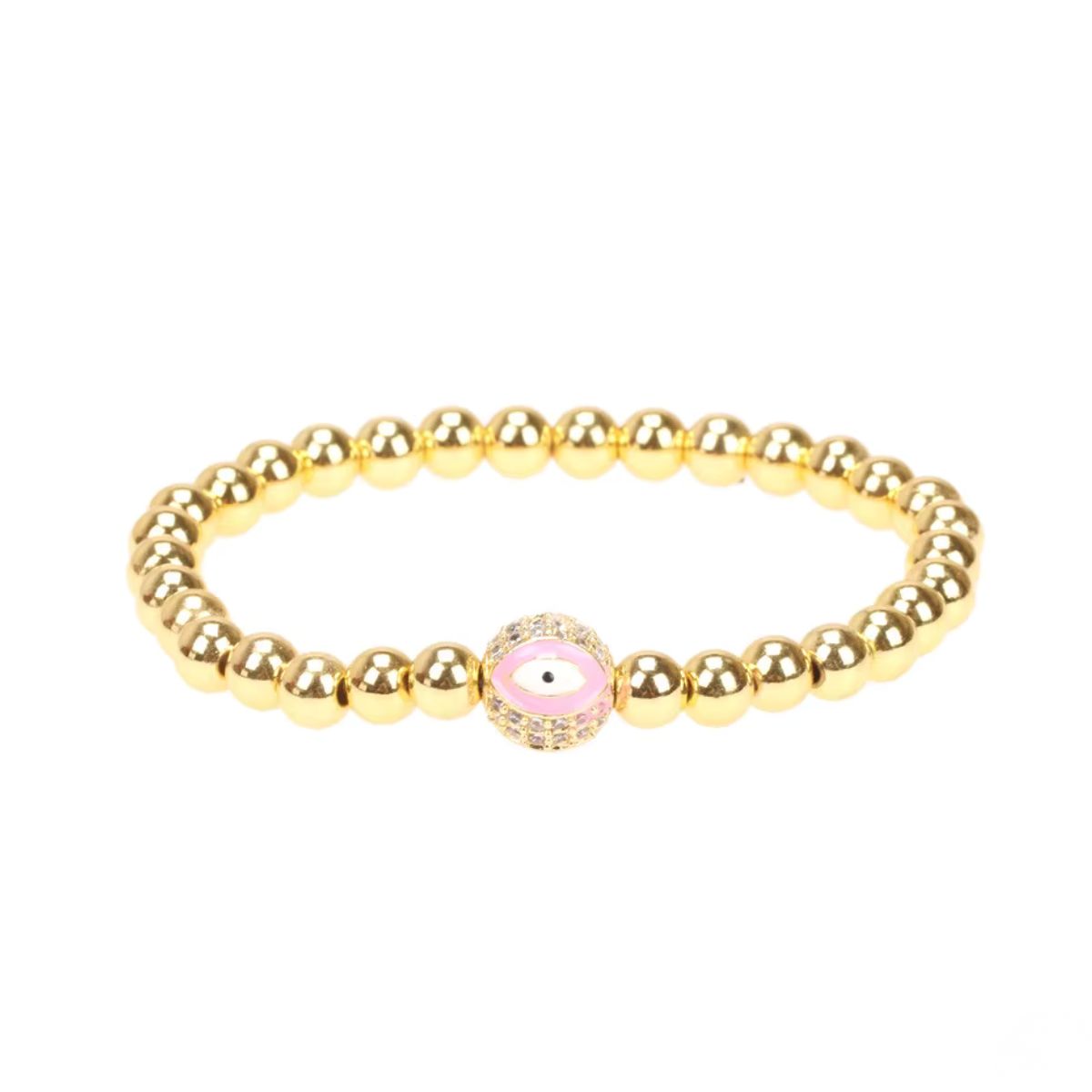 Evil Eye Golden Ball Charm Bracelet