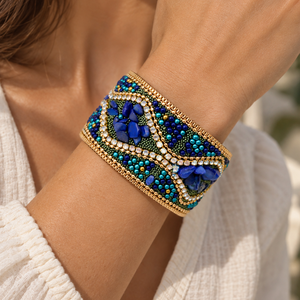 Boho Sparkle Magnetic Cuff Bracelet