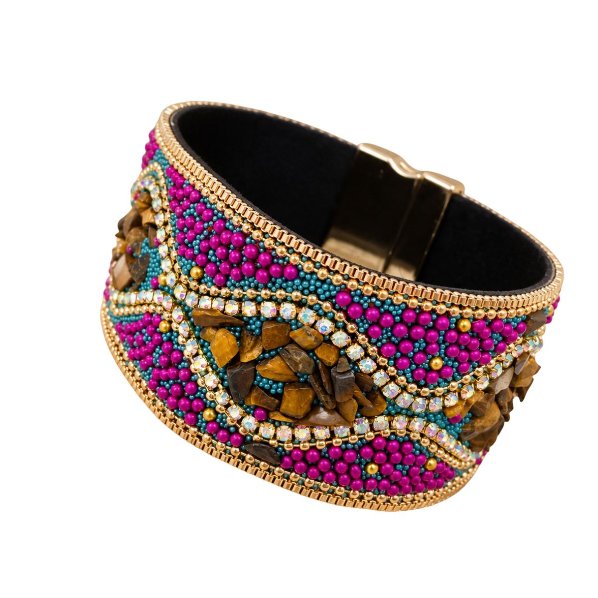 Boho Sparkle Magnetic Cuff Bracelet
