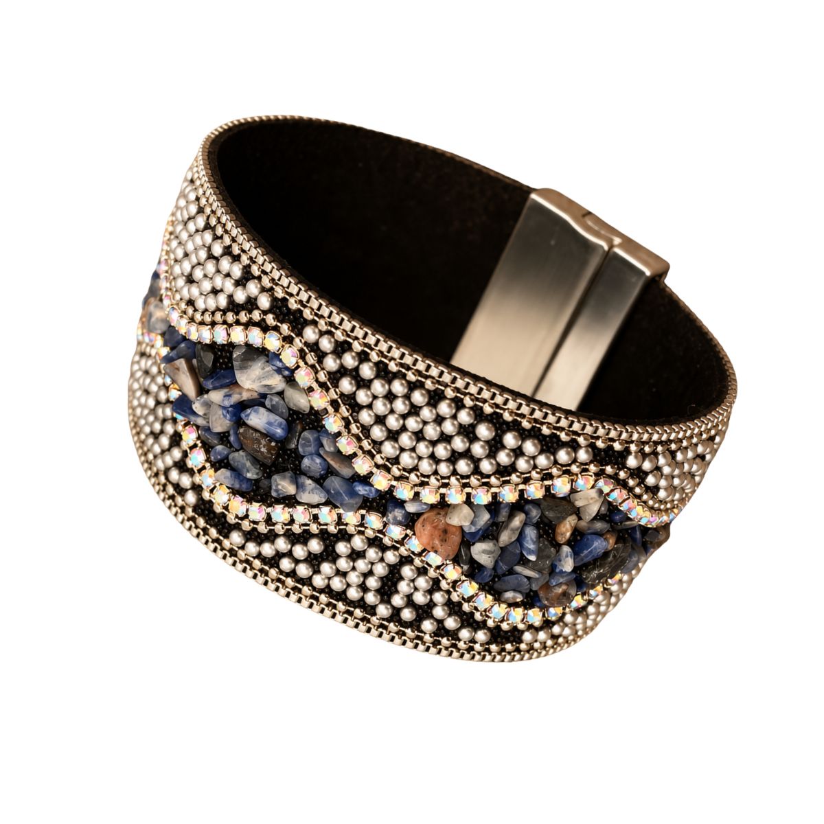 Boho Sparkle Magnetic Cuff Bracelet