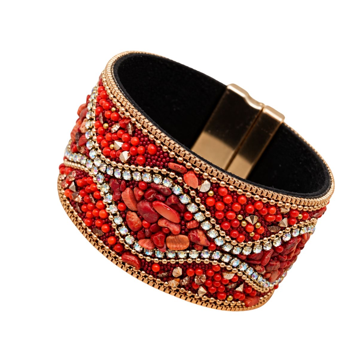 Boho Sparkle Magnetic Cuff Bracelet