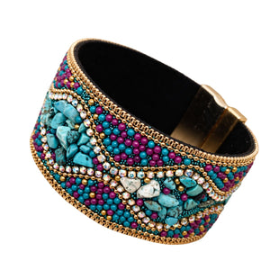 Boho Sparkle Magnetic Cuff Bracelet