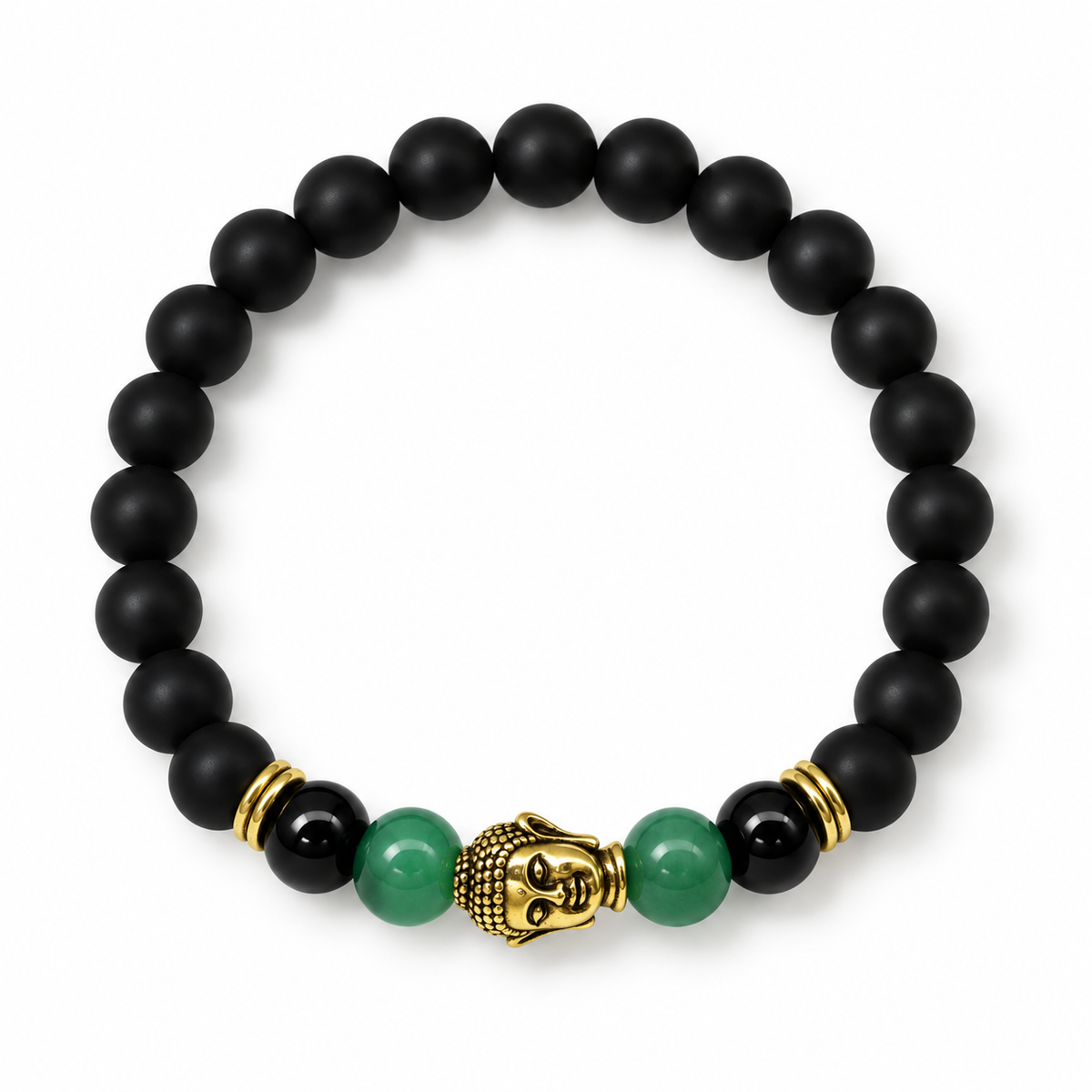 Buddha Black Obsidian Beaded Bracelets