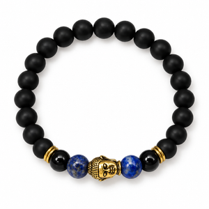 Buddha Black Obsidian Beaded Bracelets