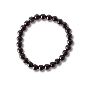 Crystal Healing Beaded Bracelet, Garnet