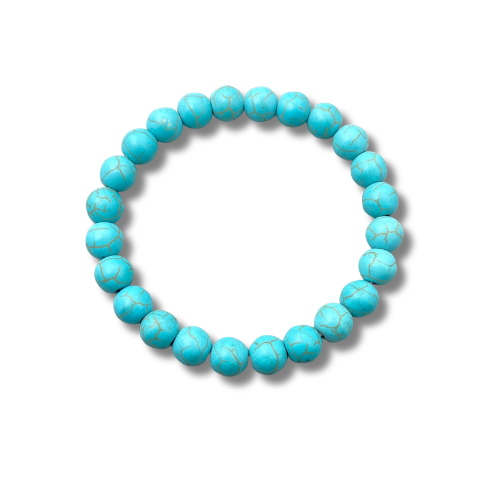 Crystal Healing Beaded Bracelet, Turquoise