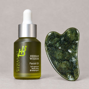 Herban Wisdom® Facial Oil + Gua Sha Tool