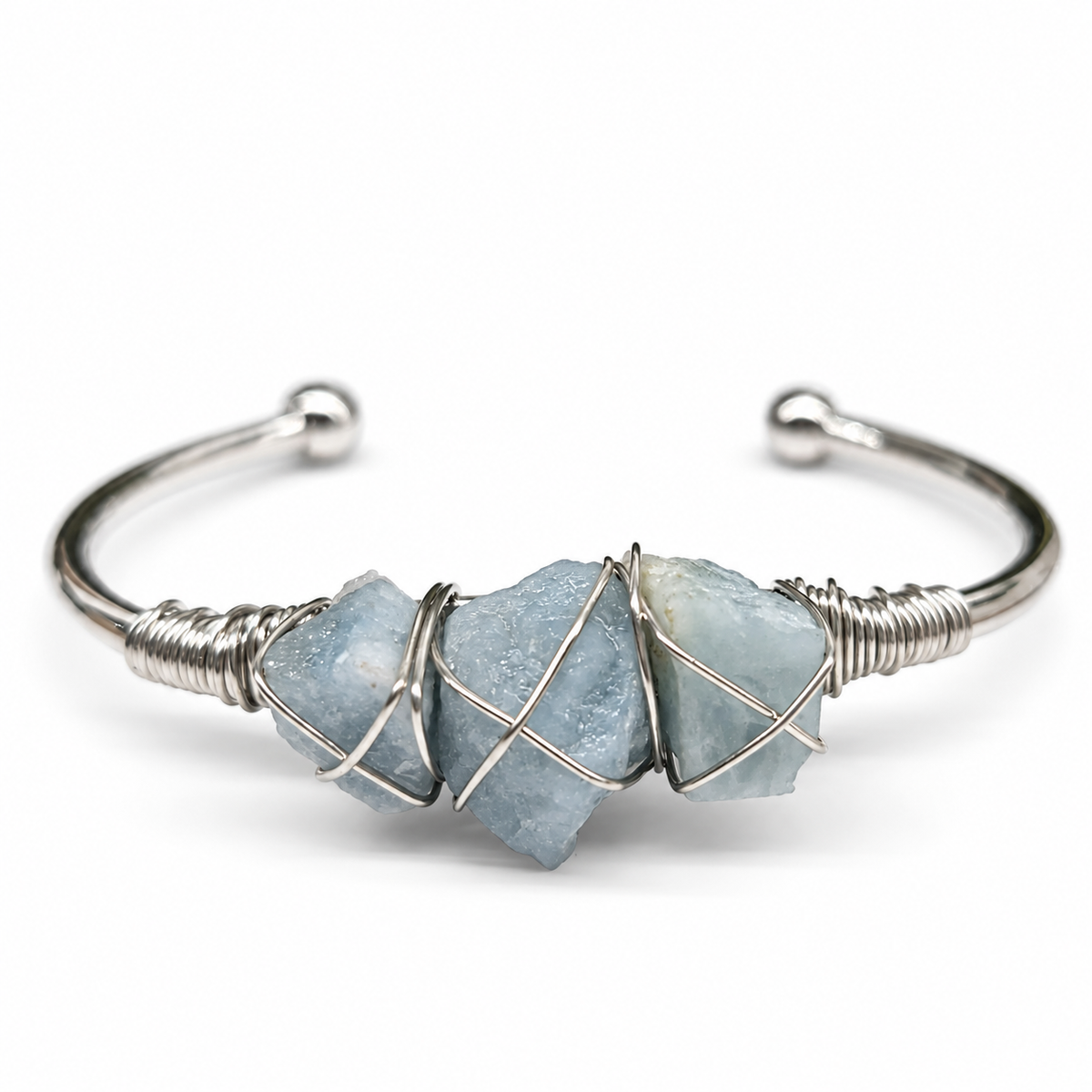 Gemstone Wire-Wrapped Bracelet