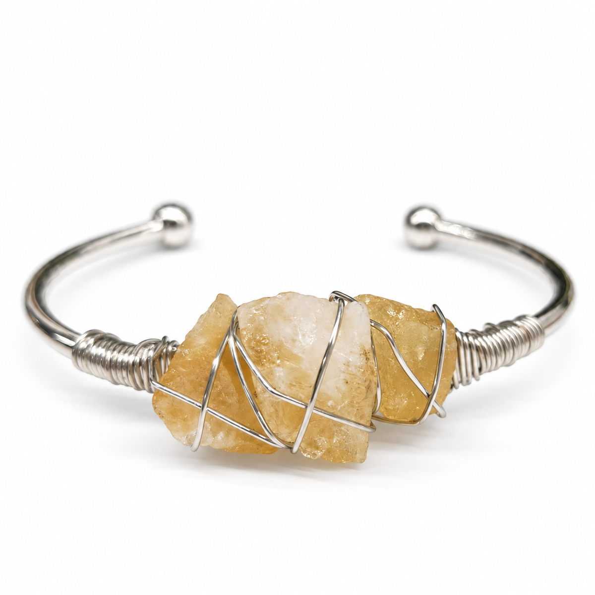 Gemstone Wire-Wrapped Bracelet
