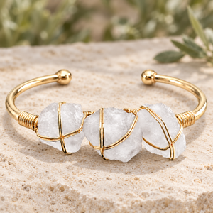 Gemstone Wire-Wrapped Bracelet